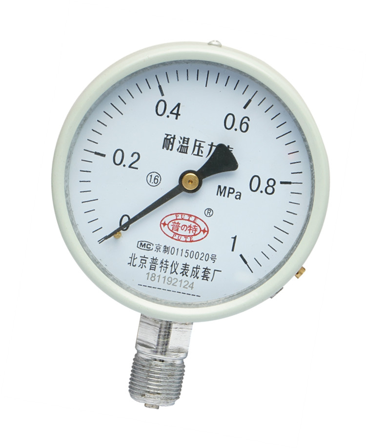 普特 YGW-100耐高温压力表 蒸汽锅炉高精度压力表0-1.6-2.5-60mpa