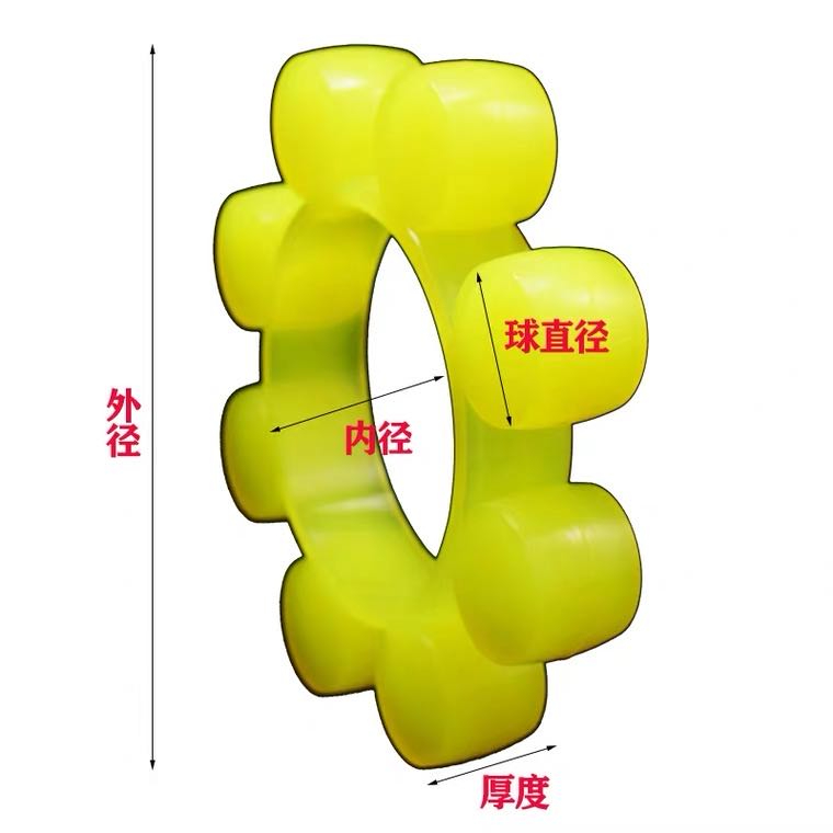 聚氨酯梅花型弹性缓冲垫减震轮MT型联轴器耐磨防撞水泵电机对轮垫